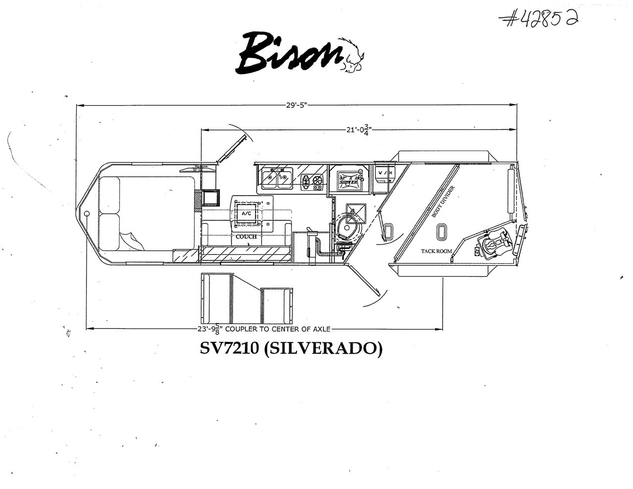 2024 Bison Coach SV7210 Horse Trailer-Living Quarters For Sale
