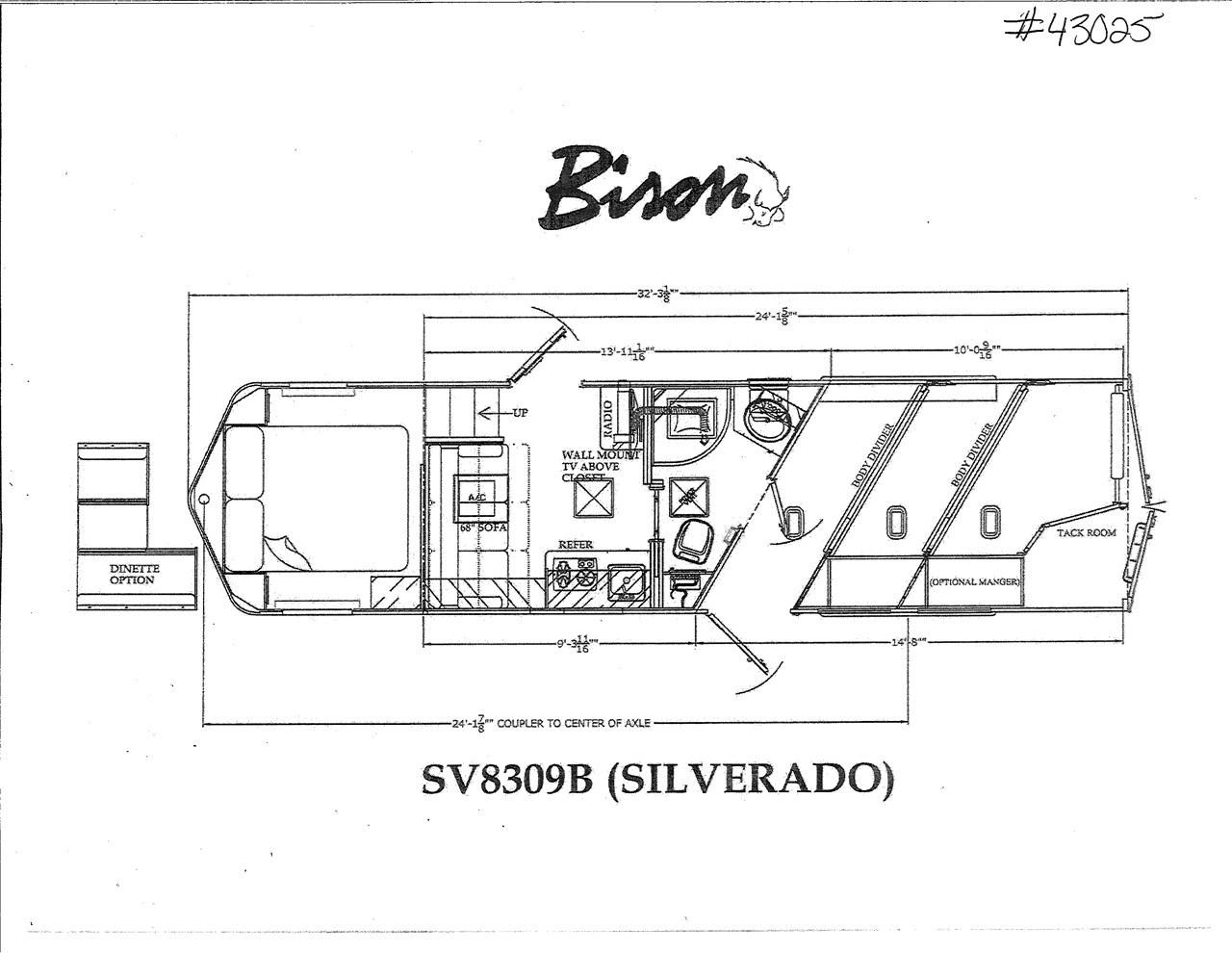 2024 Bison Coach SV8309B Horse Trailer-Living Quarters For Sale