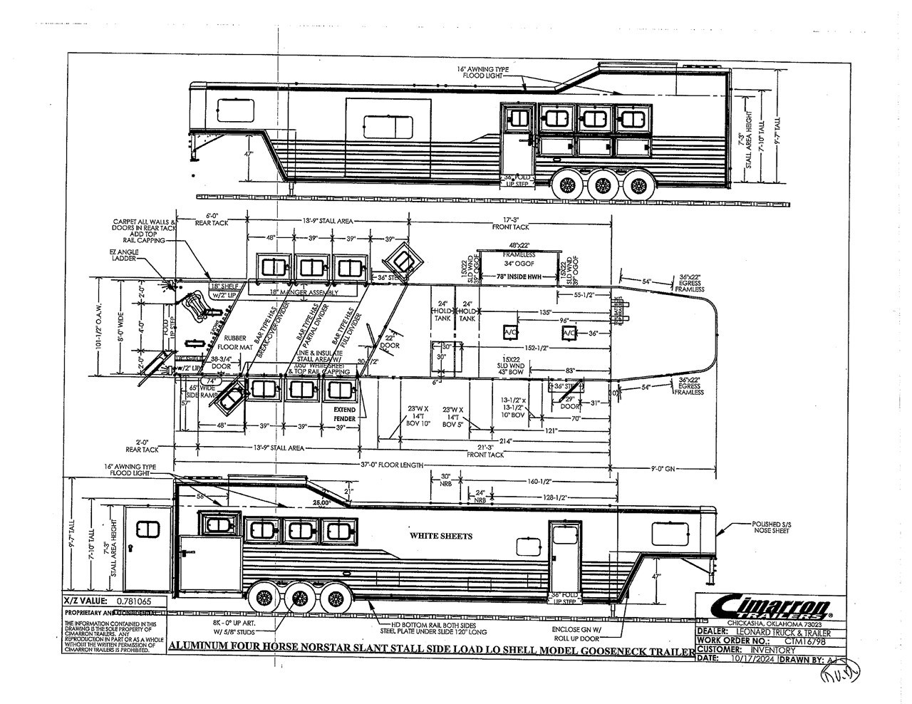 2025 Cimarron NS4G-156LQSL Horse Trailer-Living Quarters For Sale