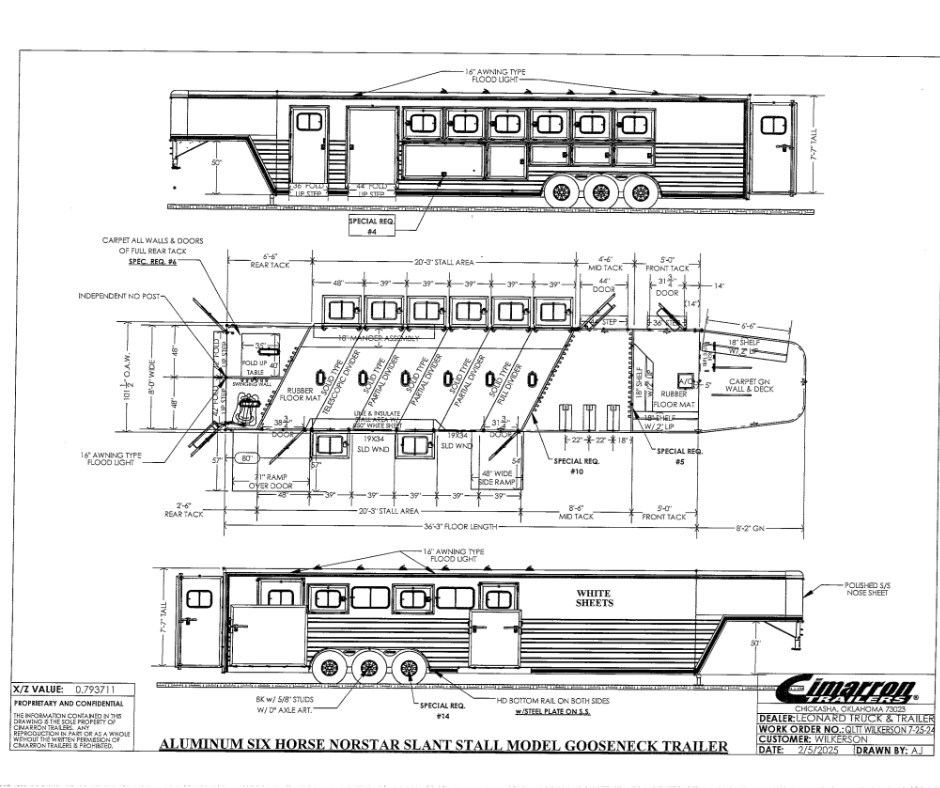 2025 Cimarron NS6G Horse Trailer For Sale